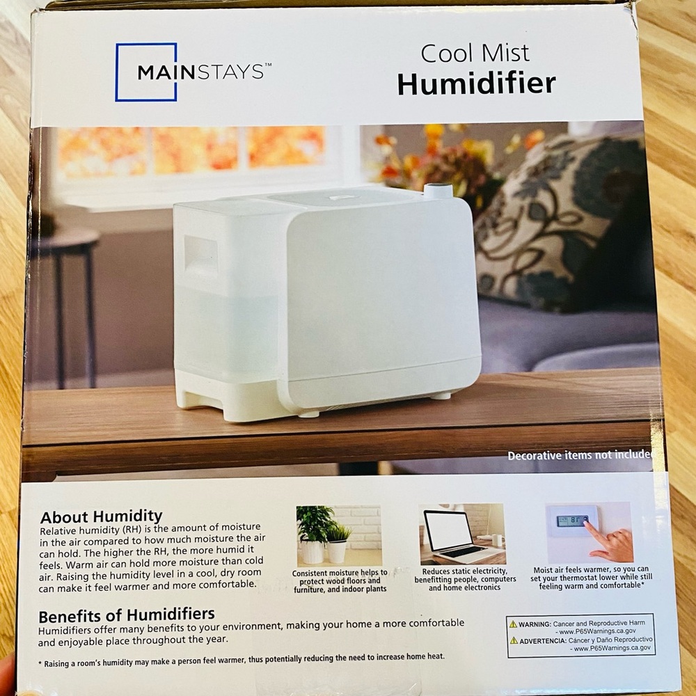 Mainstays Cool Mist Humidifier, 1 Gal NWT - Picture 1 of 5